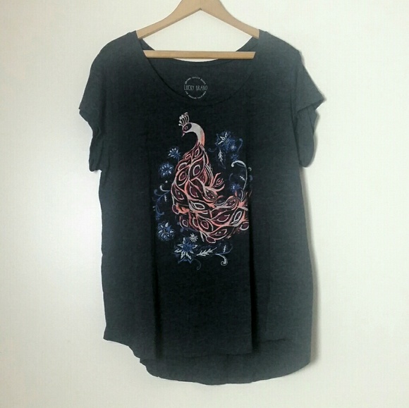 Lucky Brand Tops - Lucky Brand Peacock Graphic T-Shirt